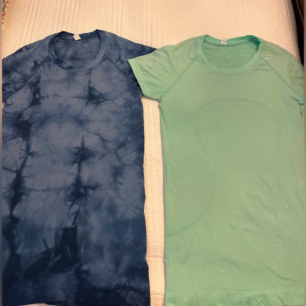 Set of 2 Lululemon Size 6 Swiftly Tech Short Sleeve Shirts-SOLD OUT colors